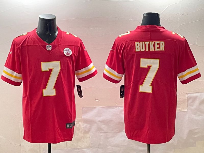 Men Kansas City Chiefs #7 Butker Red Second generations 2025 Nike Limited NFL Jersey style 1->kansas city chiefs->NFL Jersey